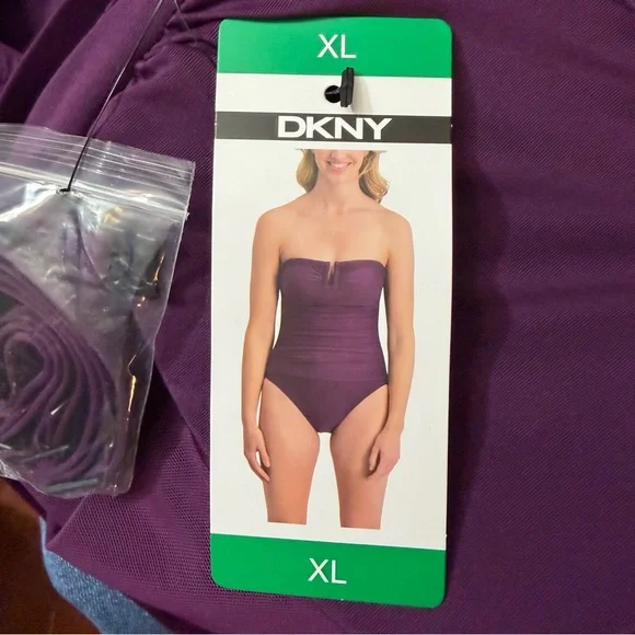 DKNY Sport 1 pc Convertible Strap Swimsuit - Picture 13 of 14